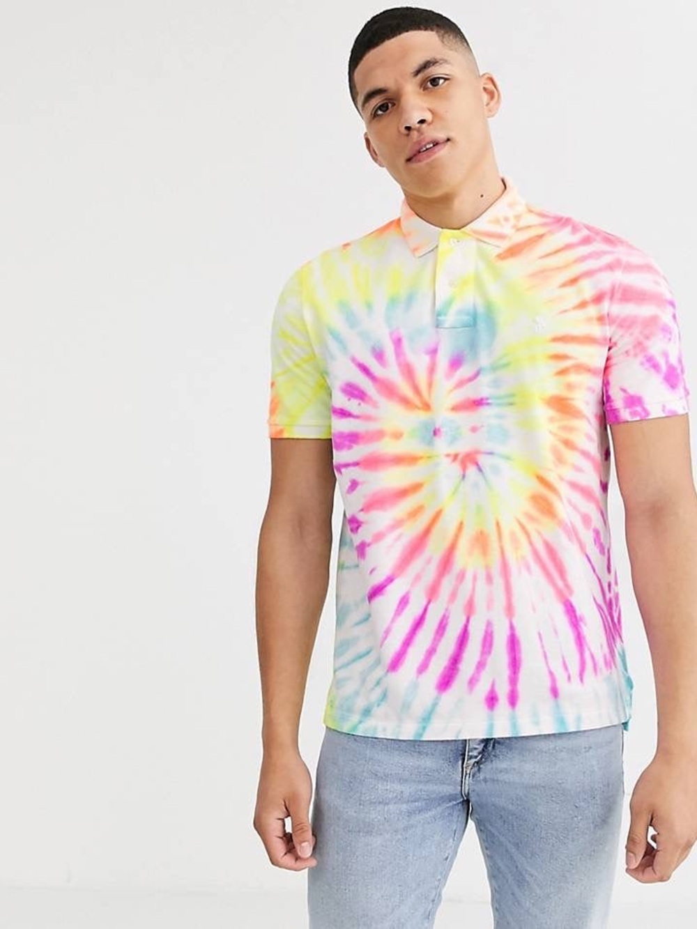 Polo Ralph Lauren Men's Montauk Tie Dye Polo Shirt Size Medium EUC